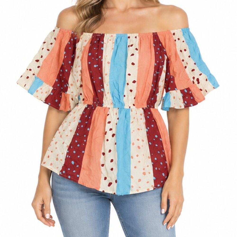 NWT Andree By Unit Boho Off Shoulder Top M